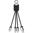 Cablu light-up, SCX, 18SEP2527, 14x2.5 cm, Cauciuc, Aluminiu, Plastic, Negru