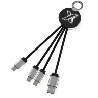   Cablu light-up, SCX, 18SEP2530, 14x2.5 cm, Cauciuc, Aluminiu, Plastic, Negru