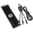 Cablu light-up, SCX, 18SEP2533, 100x3 cm, Cauciuc, Aluminiu, Plastic, Negru