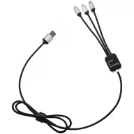   Cablu light-up, SCX, 18SEP2533, 100x3 cm, Cauciuc, Aluminiu, Plastic, Negru