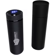   Termos cu termometru, SCX, 18SEP4292, 500 ml, 22.5x Ø4.7 cm, Cauciuc, Negru