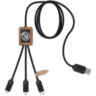   Cablu 3-in-1, SCX, 18SEP2538, 100x3x1.1 cm, Plastic, Bambus, Natur