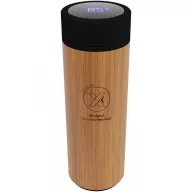   Termos cu senzor de temperatura, SCX, 18SEP4293, 500 ml, 20.8x Ø6.9 cm, Otel, ABS, Bambus, Natur