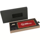 Powerbank 5000 mAh, USB-A, 2401E14974, SCX, 12.5x1.3x6.9 cm, Lemn, ABS, Rosu mid