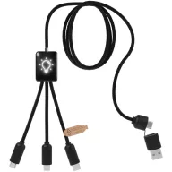   Cablu 5-in-1, SCX, 18SEP2537, 100x1x2 cm, ABS, Plastic, Negru