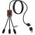 Cablu 3-in-1, SCX, 18SEP2541, 11x1.1x Ø3 cm, ABS, Rosu