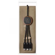   Cablu 3-in-1, SCX, 18SEP2539, 11x1.1x Ø3 cm, ABS, Bambus, Natur