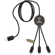   Cablu 3-in-1, SCX, 18SEP2539, 11x1.1x Ø3 cm, ABS, Bambus, Natur
