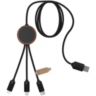   Cablu 3-in-1, SCX, 18SEP2539, 11x1.1x Ø3 cm, ABS, Bambus, Natur