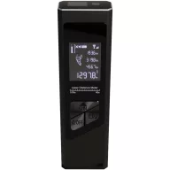   Ruleta mini laser, 2502E15197, SCX, 10.2 x 3 x 4.2 cm, Metal, Negru