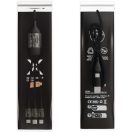 Cablu de incarcare 5-in-1, 100W, 2502E14501, SCX, 25 x 0.2 x 7 cm, PET, ABS, Negru