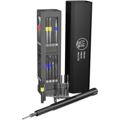   Set surubelnite, 2502E16406, SCX, 15 x 3.6 x 3.6 cm, ABS, Aluminiu, Negru