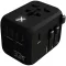Adaptor universal de calatorie, SCX, 2610E18087, 33 W, USB-A, USB-C, 10.3x6.4x7.6 cm, Plastic, Poliuretan, Negru