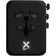   Adaptor universal de calatorie, SCX, 2610E18087, 33 W, USB-A, USB-C, 10.3x6.4x7.6 cm, Plastic, Poliuretan, Negru
