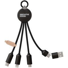   Cablu de incarcare 5-in-1, 15W, 2502E14500, SCX, 16 x 1.2 x 3.5 cm, PET, ABS, Negru