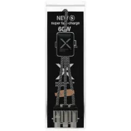   Cablu de incarcare, SCX, 2610E17660, 60 W, 100x1.2x2.6 cm, Plastic, Negru Heather