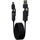 Cablu de incarcare, SCX, 2610E17663, 100 W, 100x0.86x1.45 cm, Silicon, Negru