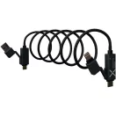 Cablu de incarcare, SCX, 2610E17663, 100 W, 100x0.86x1.45 cm, Silicon, Negru