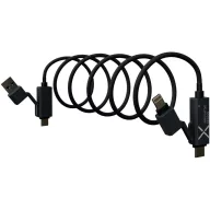   Cablu de incarcare, SCX, 2610E17663, 100 W, 100x0.86x1.45 cm, Silicon, Negru