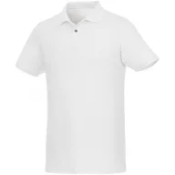   Beryl short sleeve men's organic recycled polo, Male, Piqué knit of 70% organic cotton and 30% recycled polyester, White, M