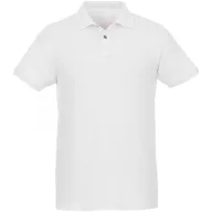   Beryl short sleeve men's organic recycled polo, Male, Piqué knit of 70% organic cotton and 30% recycled polyester, White, M