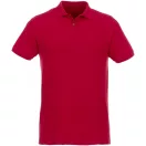 Beryl short sleeve men's organic recycled polo, Male, Piqué knit of 70% organic cotton and 30% recycled polyester, Red, XS