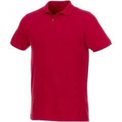   Beryl short sleeve men's organic recycled polo, Male, Piqué knit of 70% organic cotton and 30% recycled polyester, Red, 3XL