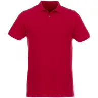   Beryl short sleeve men's organic recycled polo, Male, Piqué knit of 70% organic cotton and 30% recycled polyester, Red, 3XL