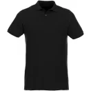 Beryl short sleeve men's organic recycled polo, Male, Piqué knit of 70% organic cotton and 30% recycled polyester,  solid black, XL