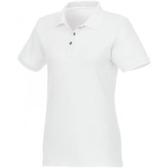   Beryl short sleeve women's organic recycled polo, Female, Piqué knit of 70% organic Cotton and 30% recycled Polyester, White, S