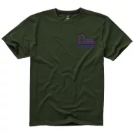   Nanaimo short sleeve men's t-shirt, Male, Single Jersey knit of 100% ringspun combed Cotton, Army Green, S