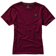   Nanaimo short sleeve women's T-shirt, Female, Single Jersey knit of 100% ringspun combed Cotton, Burgundy, M
