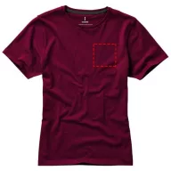   Nanaimo short sleeve women's T-shirt, Female, Single Jersey knit of 100% ringspun combed Cotton, Burgundy, M