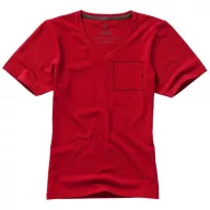   Kawartha short sleeve women's organic t-shirt, Female, Single Jersey knit of 95% organic ringspun Cotton and 5% Elastane, Red, S
