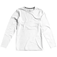   Ponoka long sleeve men's organic t-shirt, Male, Single Jersey knit of 95% organic ringspun Cotton and 5% Elastane, White, XS