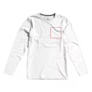 Ponoka long sleeve men's organic t-shirt, Male, Single Jersey knit of 95% organic ringspun Cotton and 5% Elastane, White, S