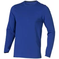   Ponoka long sleeve men's organic t-shirt, Male, Single Jersey knit of 95% organic ringspun Cotton and 5% Elastane, Blue, S