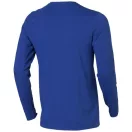 Ponoka long sleeve men's organic t-shirt, Male, Single Jersey knit of 95% organic ringspun Cotton and 5% Elastane, Blue, S
