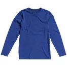 Ponoka long sleeve men's organic t-shirt, Male, Single Jersey knit of 95% organic ringspun Cotton and 5% Elastane, Blue, M