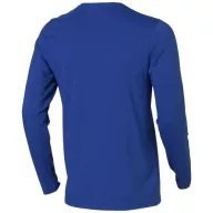   Ponoka long sleeve men's organic t-shirt, Male, Single Jersey knit of 95% organic ringspun Cotton and 5% Elastane, Blue, M