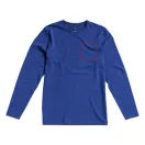 Ponoka long sleeve men's organic t-shirt, Male, Single Jersey knit of 95% organic ringspun Cotton and 5% Elastane, Blue, M