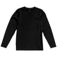   Ponoka long sleeve men's organic t-shirt, Male, Single Jersey knit of 95% organic ringspun Cotton and 5% Elastane, solid black, S