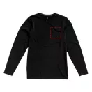 Ponoka long sleeve men's organic t-shirt, Male, Single Jersey knit of 95% organic ringspun Cotton and 5% Elastane, solid black, XXL