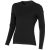Ponoka long sleeve women's organic t-shirt, Female, Single Jersey knit of 95% organic ringspun Cotton and 5% Elastane, solid black, XS