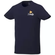   Balfour short sleeve men's organic t-shirt, Male, Single Jersey knit of 95% organic ringspun Cotton and 5% Elastane, Navy, XXL