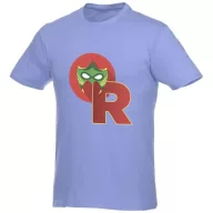   Heros short sleeve unisex t-shirt, Unisex, Single Jersey knit of 100% Cotton, Light blue, XS