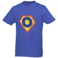   Heros short sleeve unisex t-shirt, Unisex, Single Jersey knit of 100% Cotton, Blue, XS