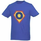 Heros short sleeve unisex t-shirt, Unisex, Single Jersey knit of 100% Cotton, Blue, L