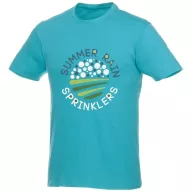   Heros short sleeve unisex t-shirt, Unisex, Single Jersey knit of 100% Cotton, Aqua, XS