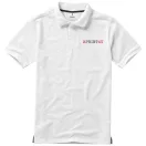 Calgary short sleeve men's polo, Male, Single Piqué of 100% Cotton, White, M